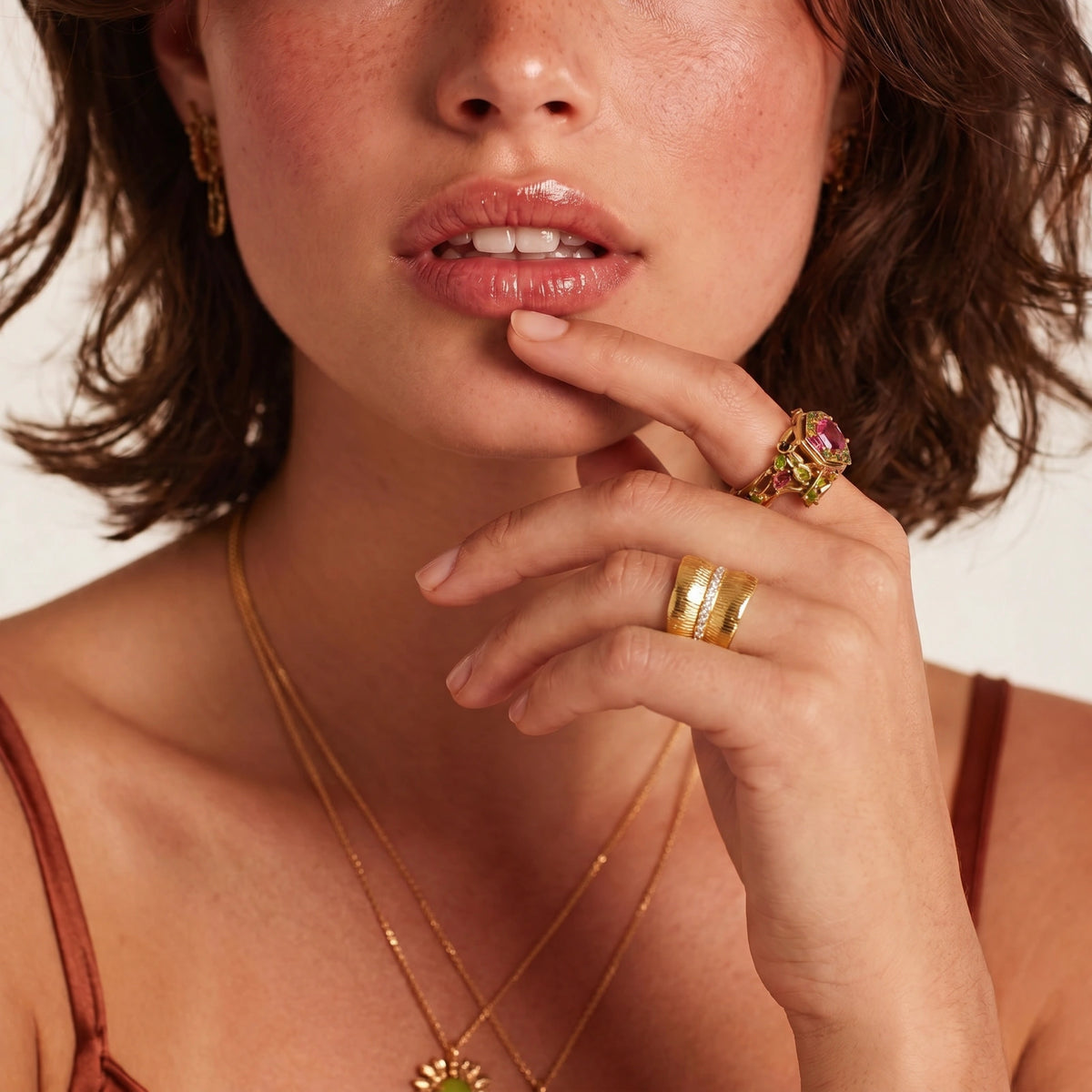 Ridged Luxe Cuff Ring by Gabriella's Jewels