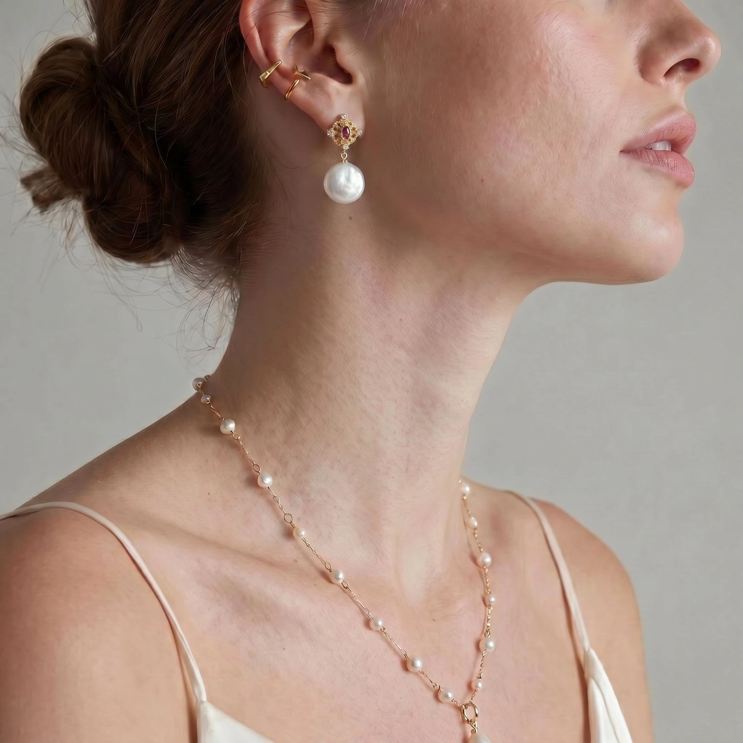 Royal Garden Pearl Drops by Gabriella's Jewels