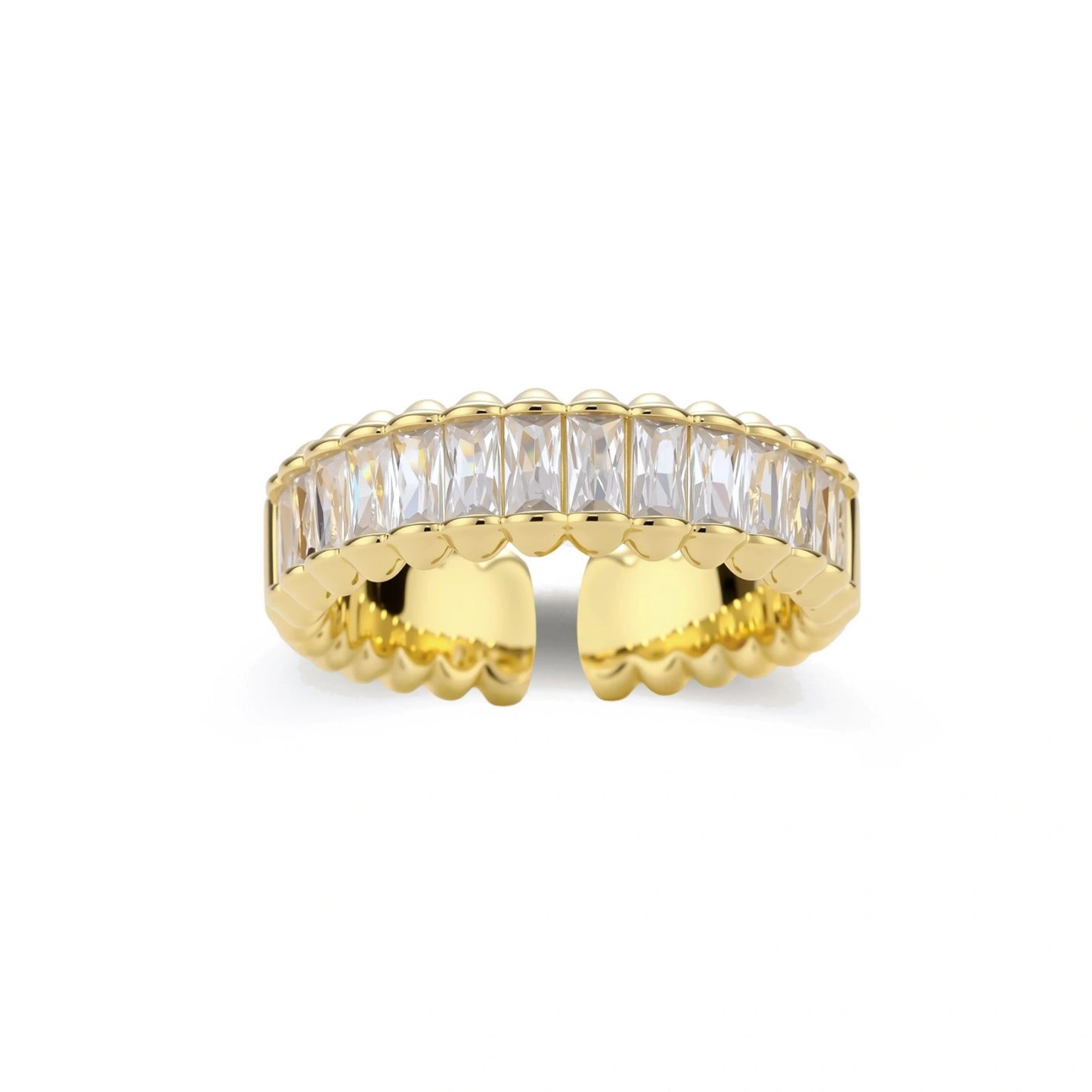 Golden Baguette Eternity Ring by Gabriella's Jewels