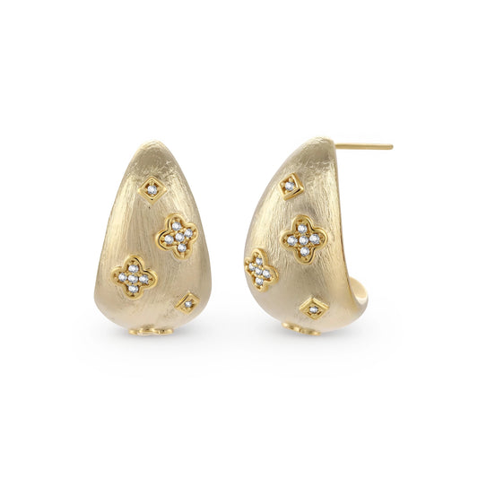 Starlight Clover Hoops by Gabriella's Jewels