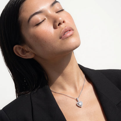 Heart of Light Moissanite Necklace by Gabriella's Jewels