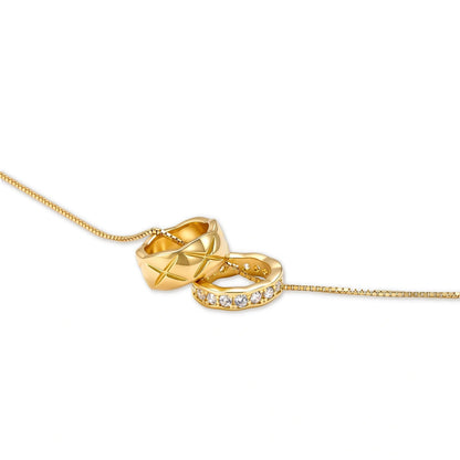 Twin Ring Necklace by Gabriella's Jewels