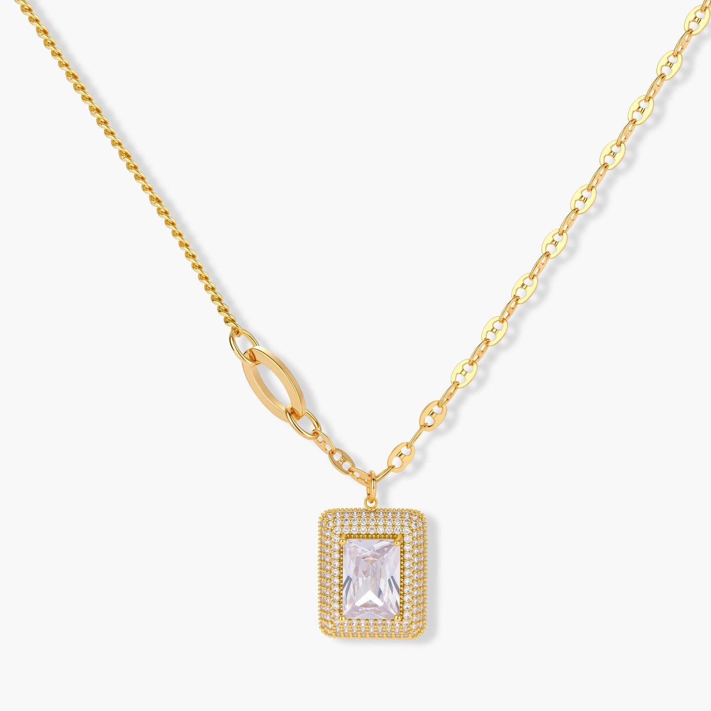 Emerald Cut Halo Set