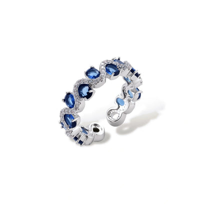 Sapphire Wave Ring by Gabriella's Jewels