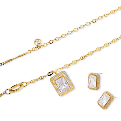 Emerald Cut Halo Set by Gabriella's Jewels