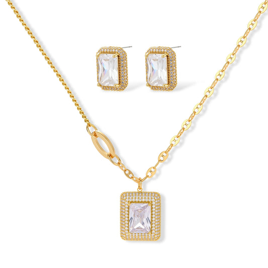 Emerald Cut Halo Set by Gabriella's Jewels