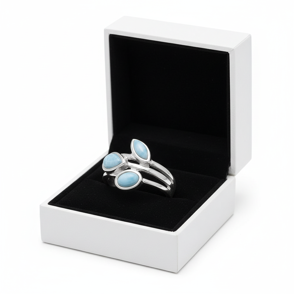 Multishape Larimar Ring
