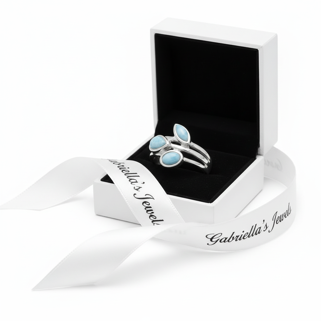 Multishape Larimar Ring