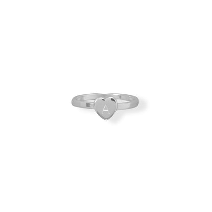 Small Polished Heart Ring Engravable