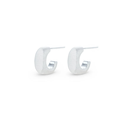 Minimal Silver Huggies by Gabriella's Jewels