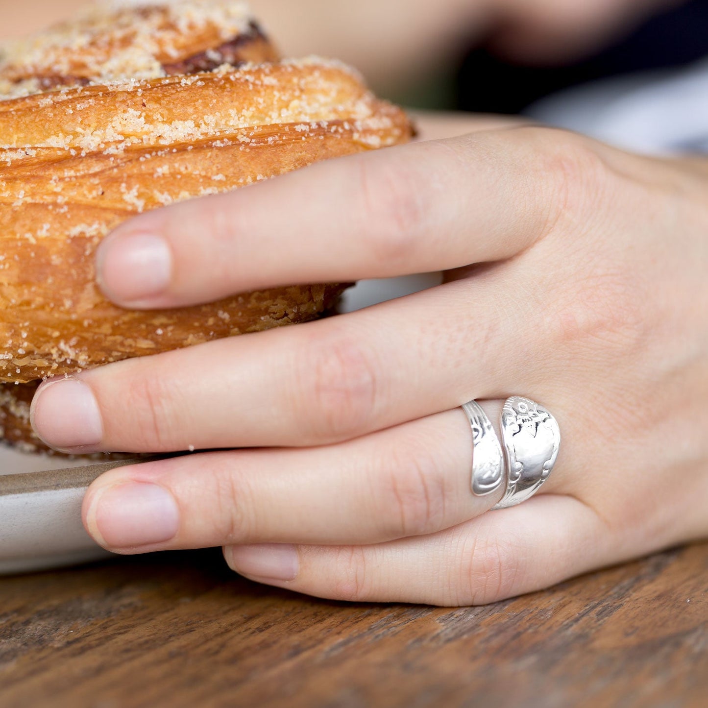 Vintage-Inspired Sterling Silver Spoon Ring