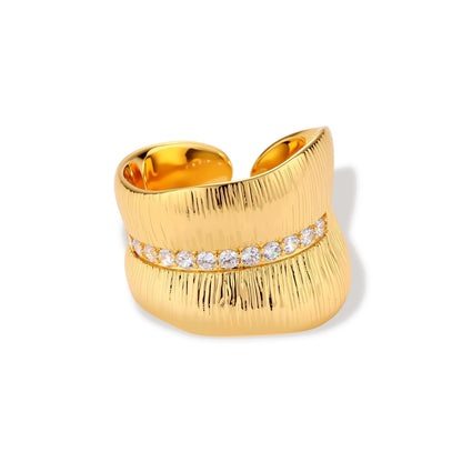 Ridged Luxe Cuff Ring by Gabriella's Jewels