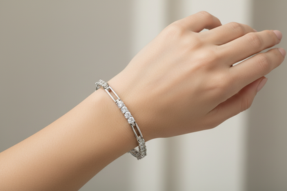 Elegant Triplet Cubic Zirconia Bracelet