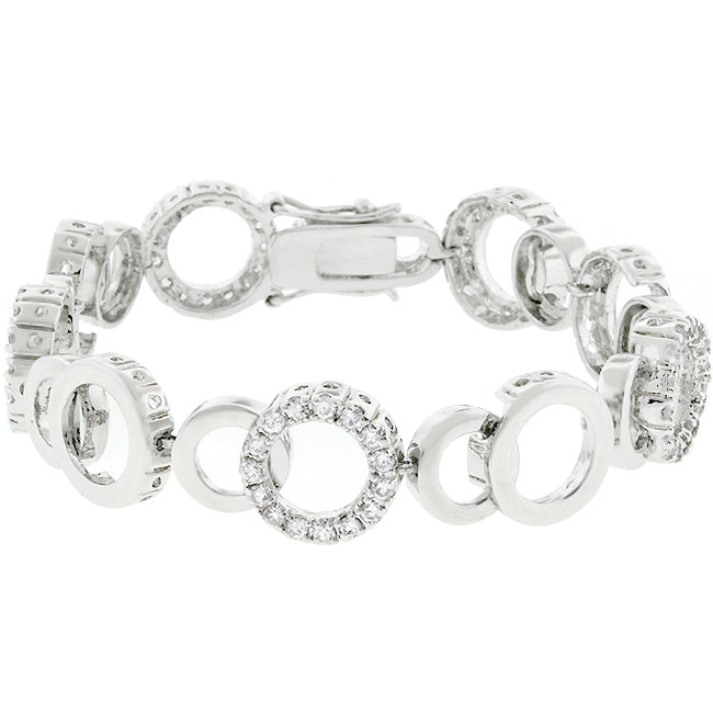 Silver Circle Bijoux 7 Inch Bracelet