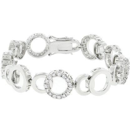 Silver Circle Bijoux 7 Inch Bracelet