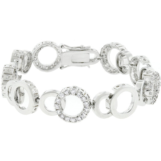 Silver Circle Bijoux 7 Inch Bracelet