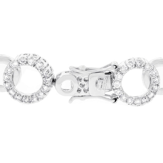 Silver Circle Bijoux 7 Inch Bracelet