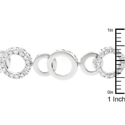 Silver Circle Bijoux 7 Inch Bracelet