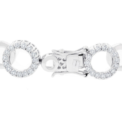 Circle Bijoux 5.63ct CZ 8 Inch Silver Bracelet