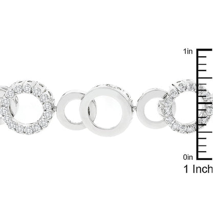 Circle Bijoux 5.63ct CZ 8 Inch Silver Bracelet