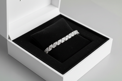 Divinity 28 carat CZ and Silver Tennis Bracelet