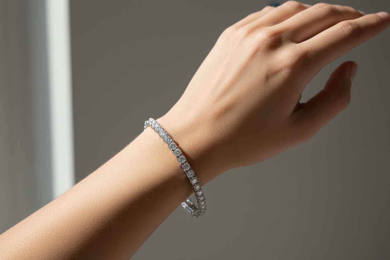 Elegant Round Stones Tennis Bracelet