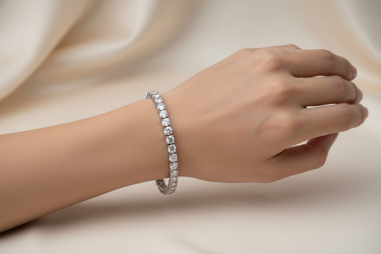 Elegant Round Stones Tennis Bracelet