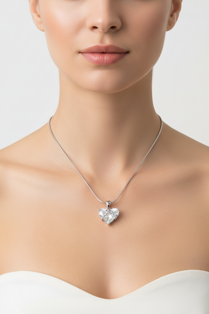 7mm Stunning Heart Pendant