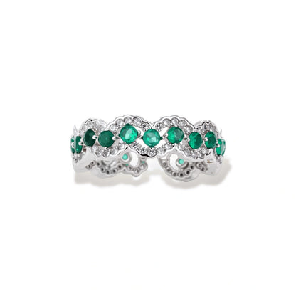 Emerald Wave Ring by Gabriella's Jewels
