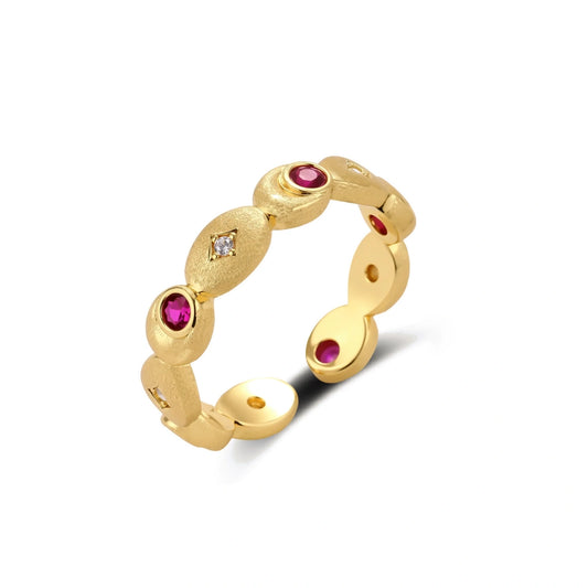 Crimson Orbit Ring by Gabriella's Jewels