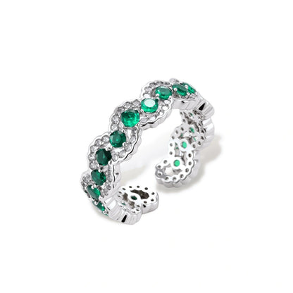 Emerald Wave Ring by Gabriella's Jewels