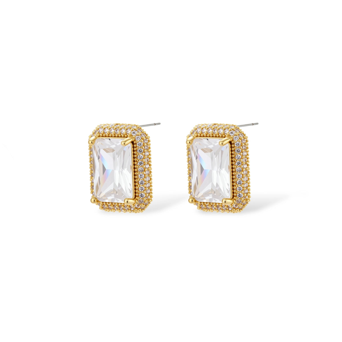Emerald Cut Halo Set by Gabriella's Jewels