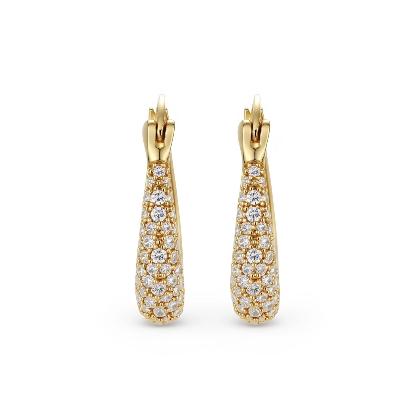 Pavé Crystal Hoops by Gabriella's Jewels