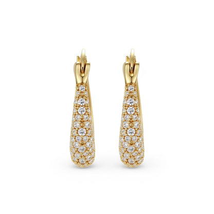 Pavé Crystal Hoops by Gabriella's Jewels