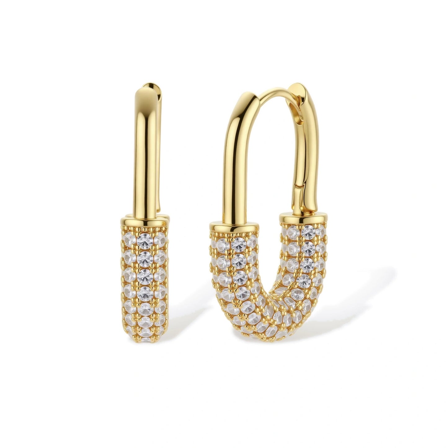 Golden Glow Huggie Hoops by Gabriella's Jewels