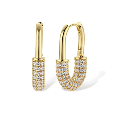Golden Glow Huggie Hoops by Gabriella's Jewels