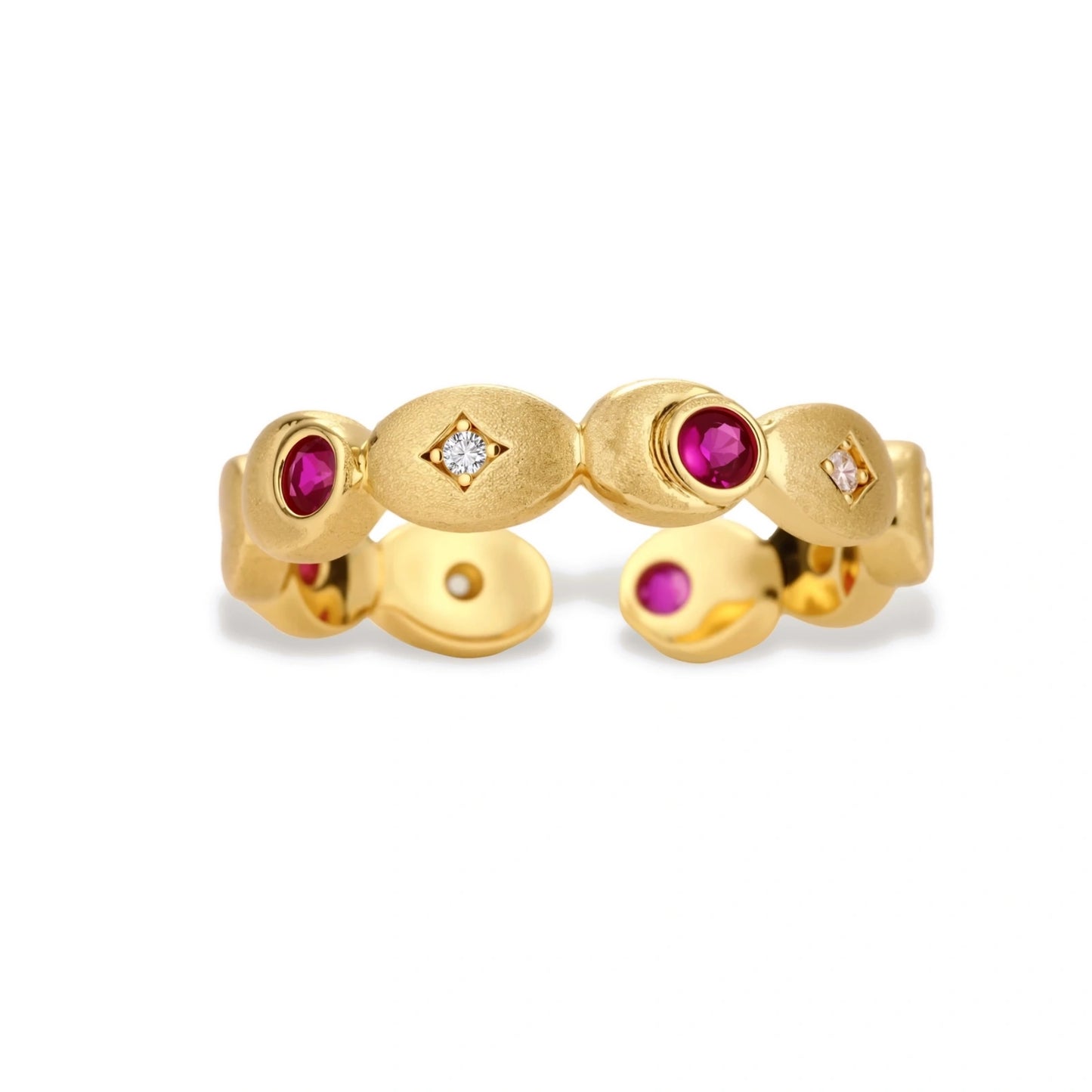 Crimson Orbit Ring by Gabriella's Jewels
