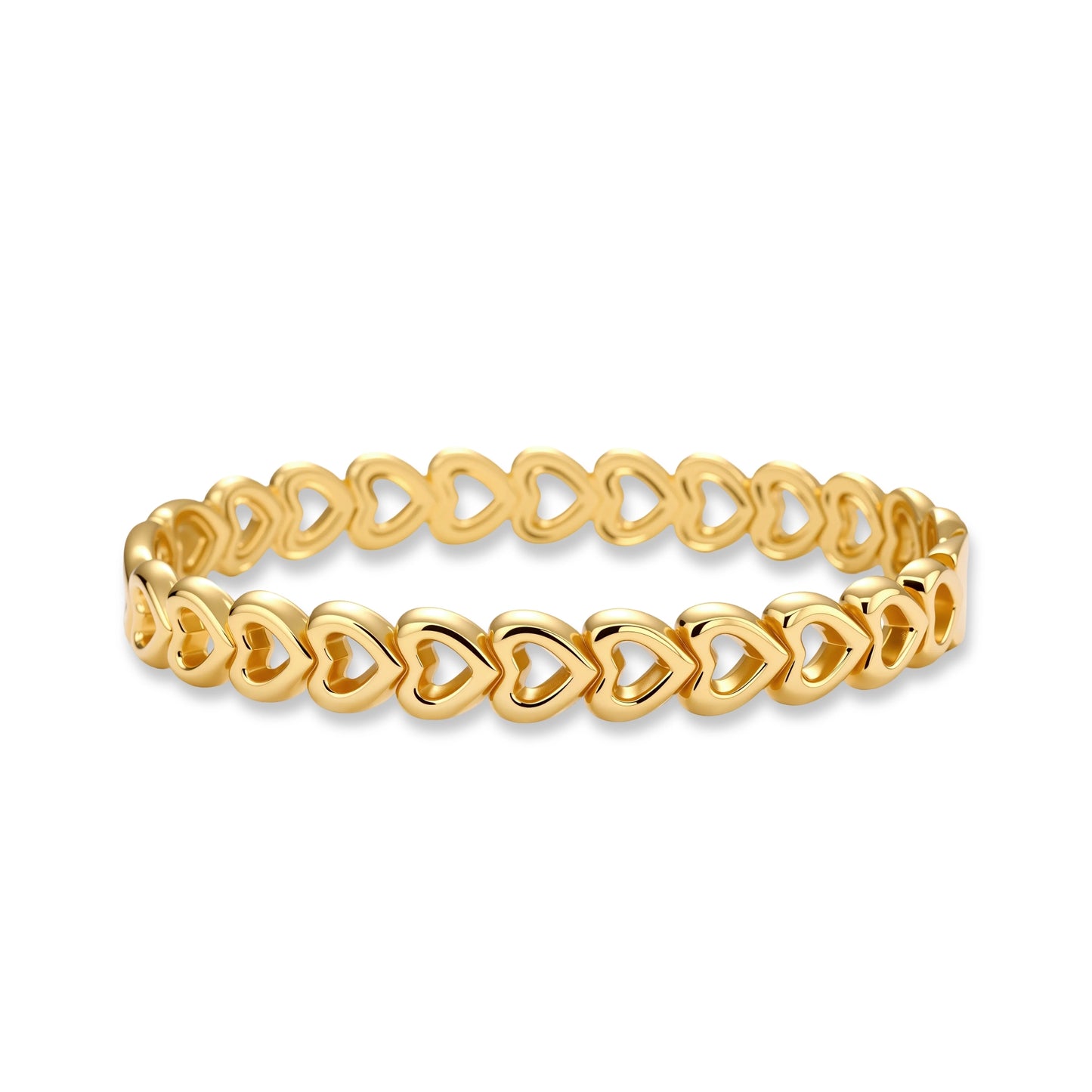 Linked Hearts Bangle by Gabriella's Jewels