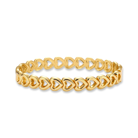 Linked Hearts Bangle by Gabriella's Jewels