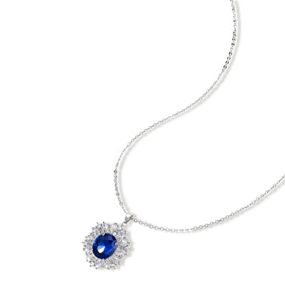 Royal Sapphire Halo Set by Gabriella's Jewels