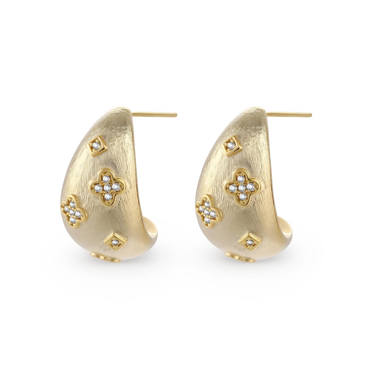 Starlight Clover Hoops by Gabriella's Jewels