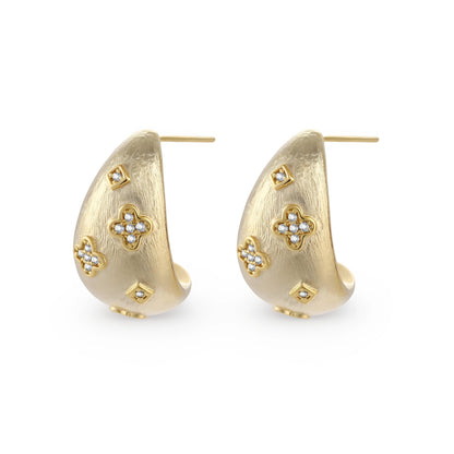 Starlight Clover Hoops by Gabriella's Jewels