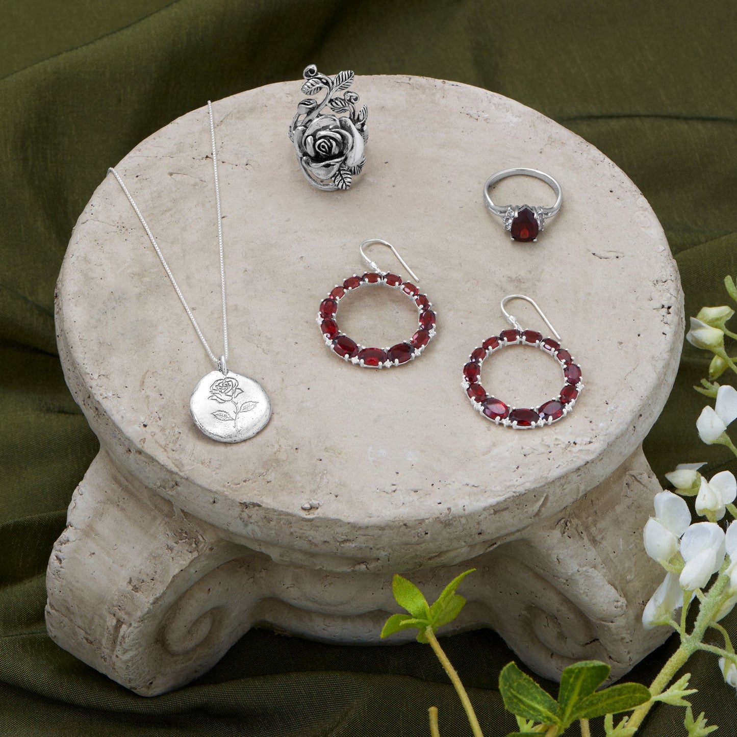 Sterling Silver Rose Ring